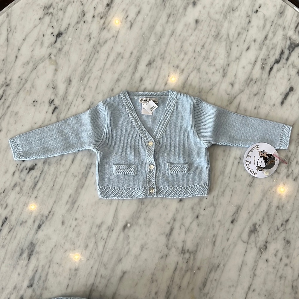 New Sarah Louise Baby Blue Knit Cardigan